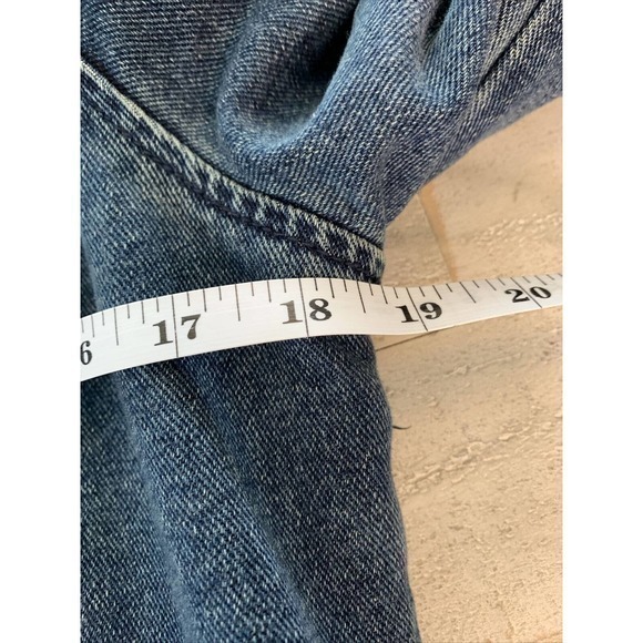 Carmar Womens Denim Hooded Button Down Jacket Blue Cotton Size Small Varsity - Picture 5 of 6